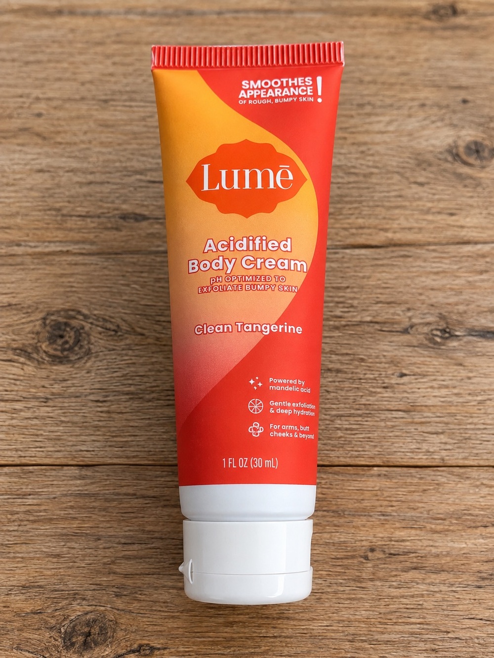 LUME Acidified Body Cream – Clean Tangerine – 1 oz Sealed